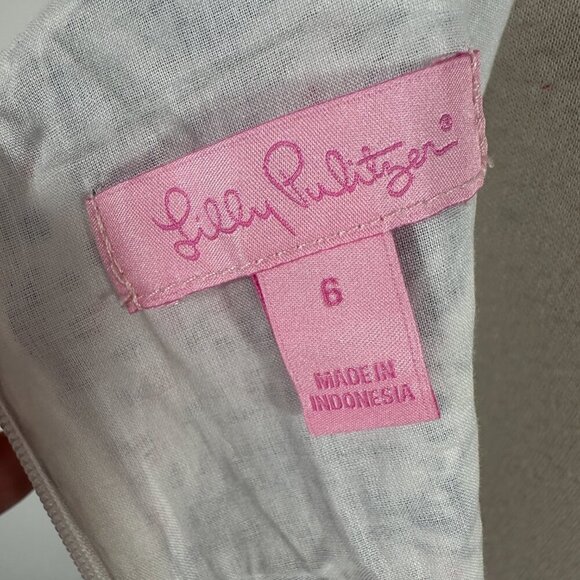 Lilly Pulitzer Delia Indigo Star Crush Print Vintage Dobby Shift Dress 6 - Picture 12 of 13